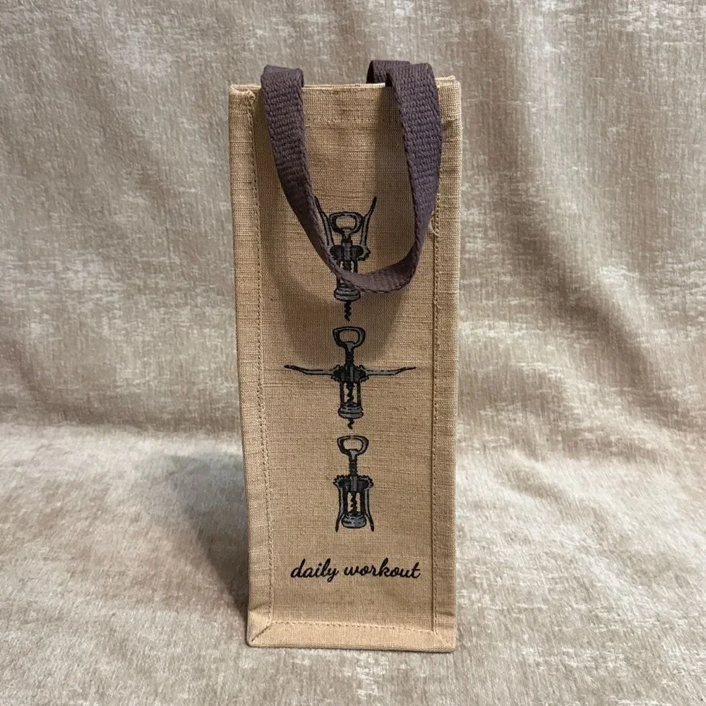 Canvas Wine Tote Bag